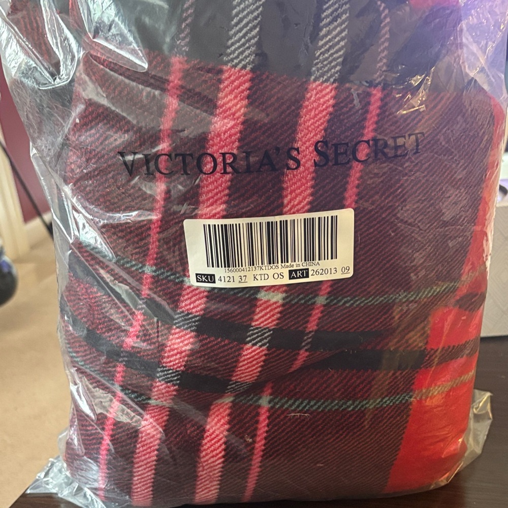 Victoria's Secret Red and Black Plaid blanket